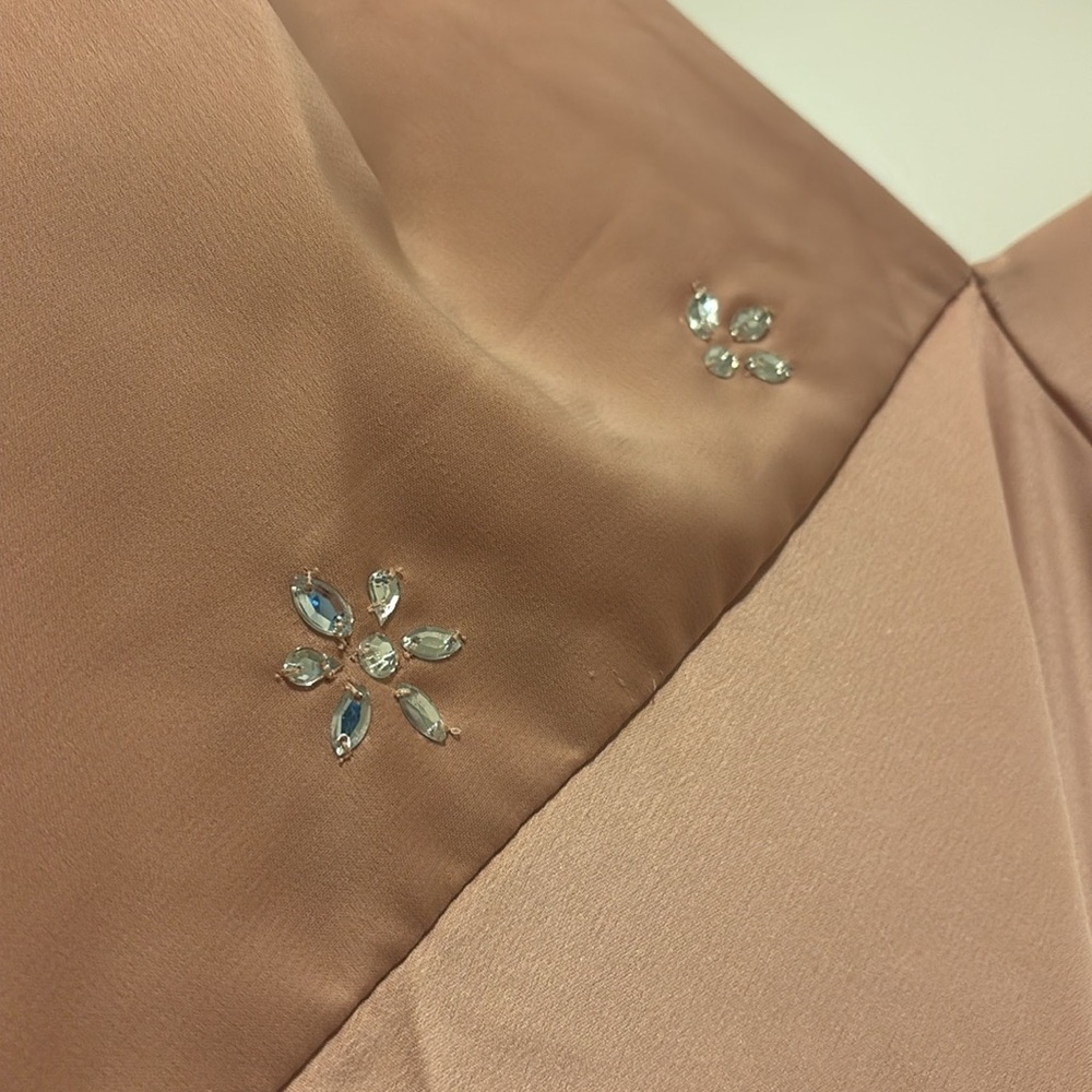 NWT A New Day Pink Satin Bejeweled Slip Spaghetti Strap Dress - Picture 7 of 8